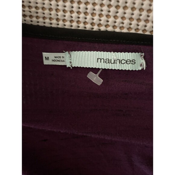 Maurice’s Womens Tunic Top Size Medium‎ Maroon/Black - Picture 6 of 7